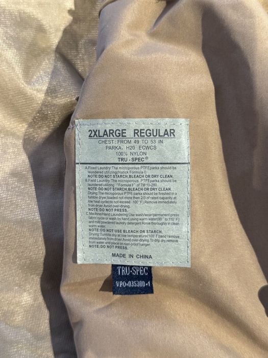 КОСТЮМ gore-tex Tru-Spec H2O Proof Gen2 ECWCS Level 6 XXL