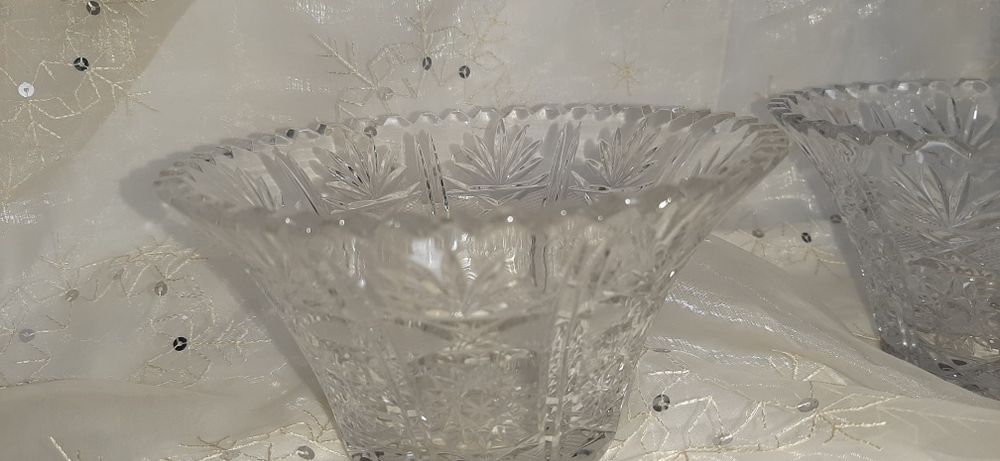 Bomboniery zestaw 2 koszyczków mis kryształ