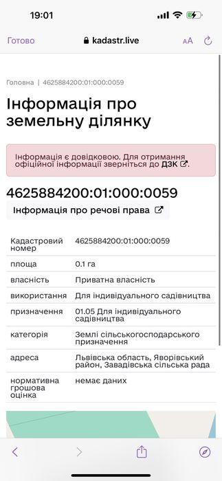 Земельна ділянка на Грушівському озері (Щеплоти)