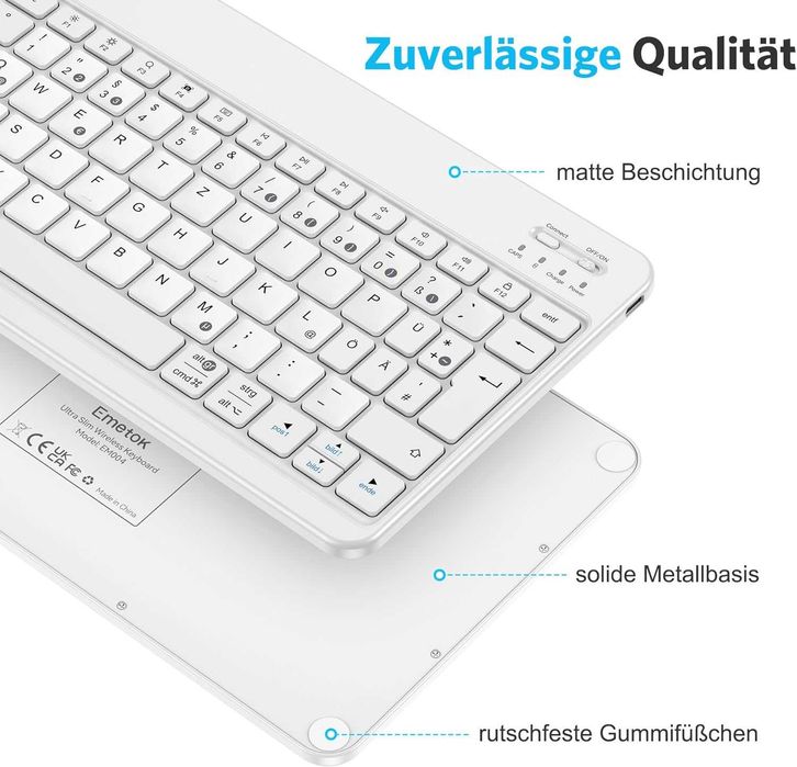 Klawiatura Bluetooth do iPad, ultra-cienka, bezprzewodowa, ładowalna