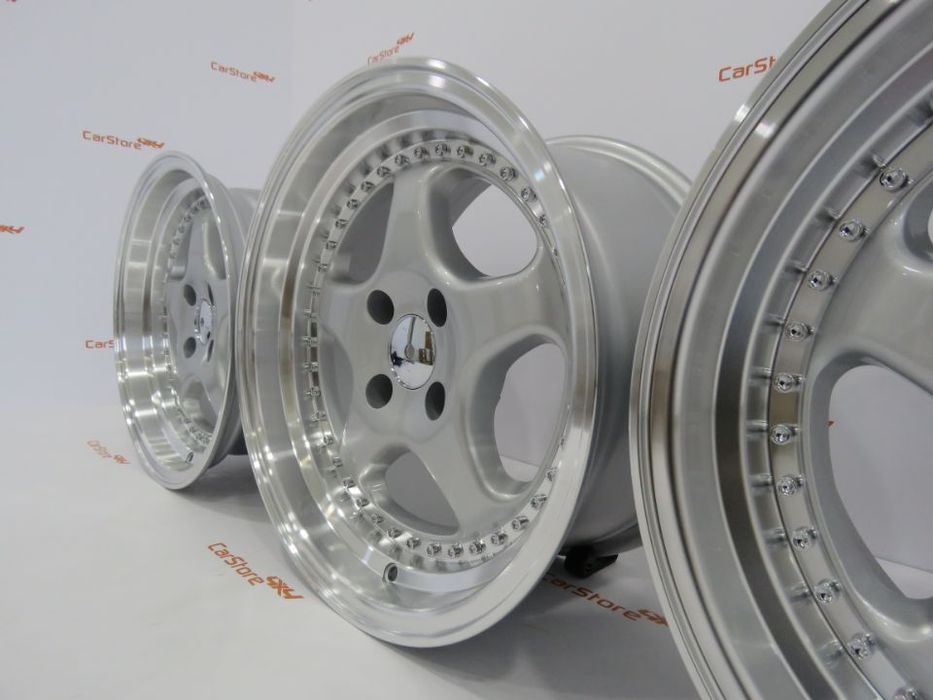 Jantes Look BBS 15 x 8 et 20 4x100 Cinza + Aba Polida