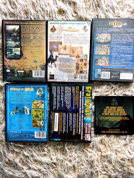 Gry CD-ROM Pinball, Persian, Spells, encyklopedia gier 2004 etc