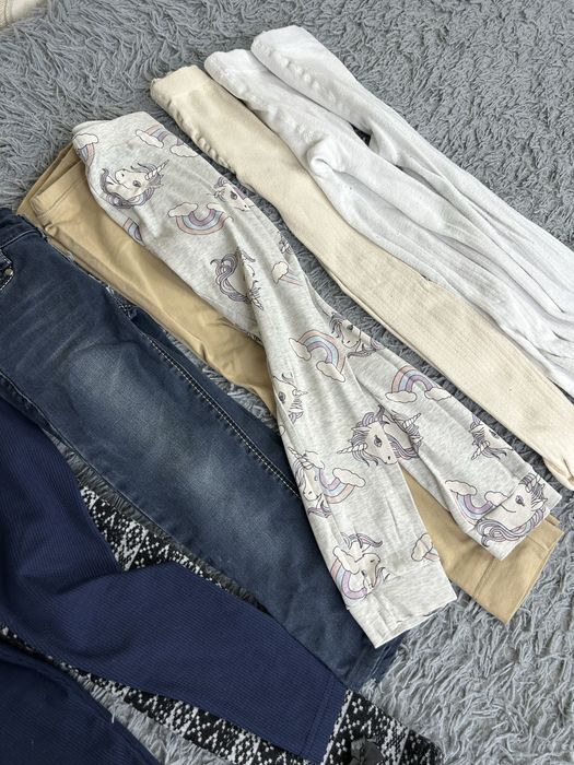 Пакет речей для дівчинки. джинси. лосини. колготи. брендові речі