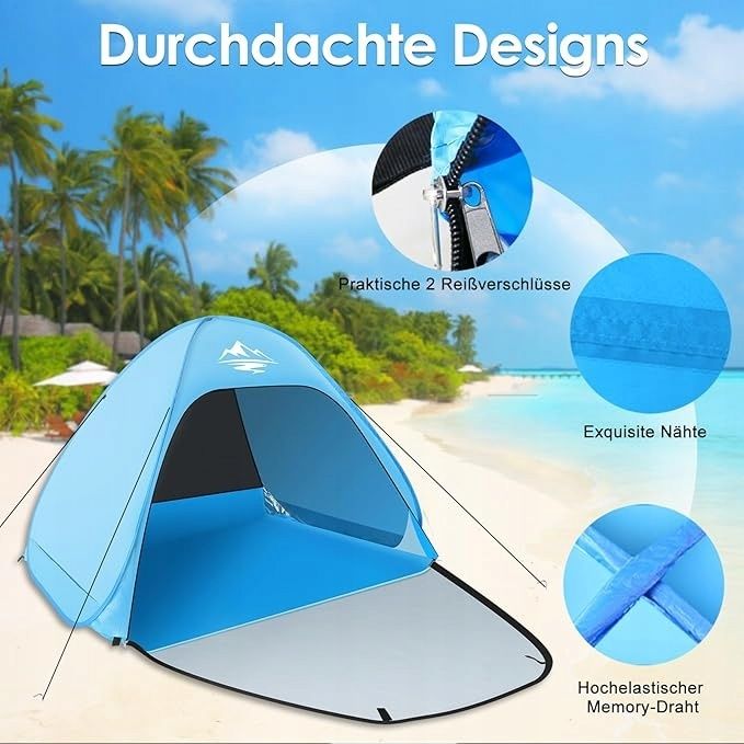 Przenośny samorozkładający się namiot plażowy