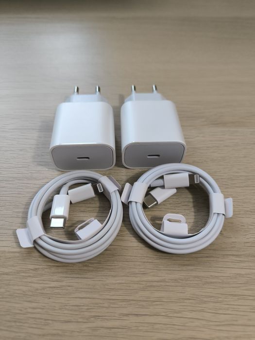 NOWY ZESTAW 2x Ładowarka 20W do telefonu + 2x kabel Lightning