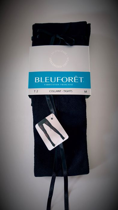 Collants Algodão Mercerizado Fio de Escócia BLEUFORÊT Ruban Couture M