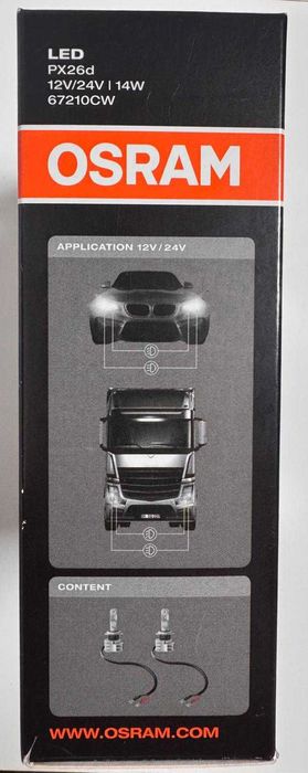 Lâmpadas Osram H7 e W5W