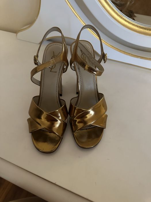 Босоніжки YSL золоті, реальний розмір 37