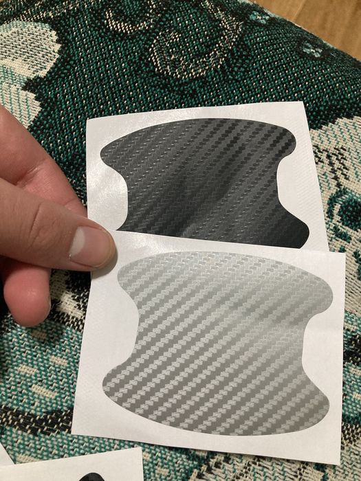 Захисні наклейки на двері з вуглеродного волокна