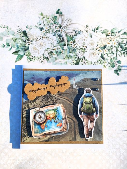 Góry kartka recznie robiona