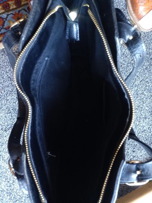 Torebka skórzana czarna