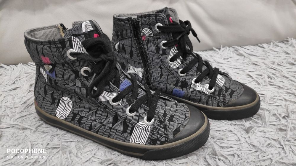 Trampki dziewczęce Roxy rozmiar 35 36 sznurówki  SUWAKI