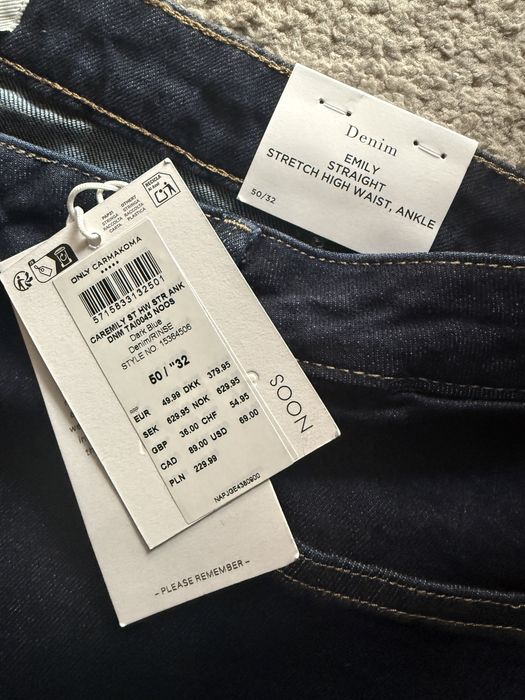 Jeansy straight Only Carmakoma Caremily 50/’’32