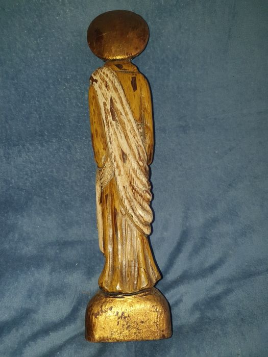 Stara figura rzeźba świętego Piotra drewno XIXw