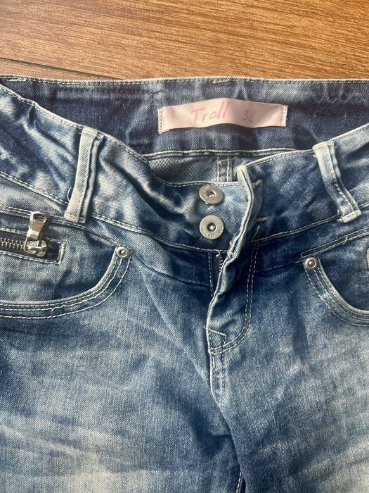 Spodnie jeansowe troll , rozm 32, dobre na xs i małą s, denim