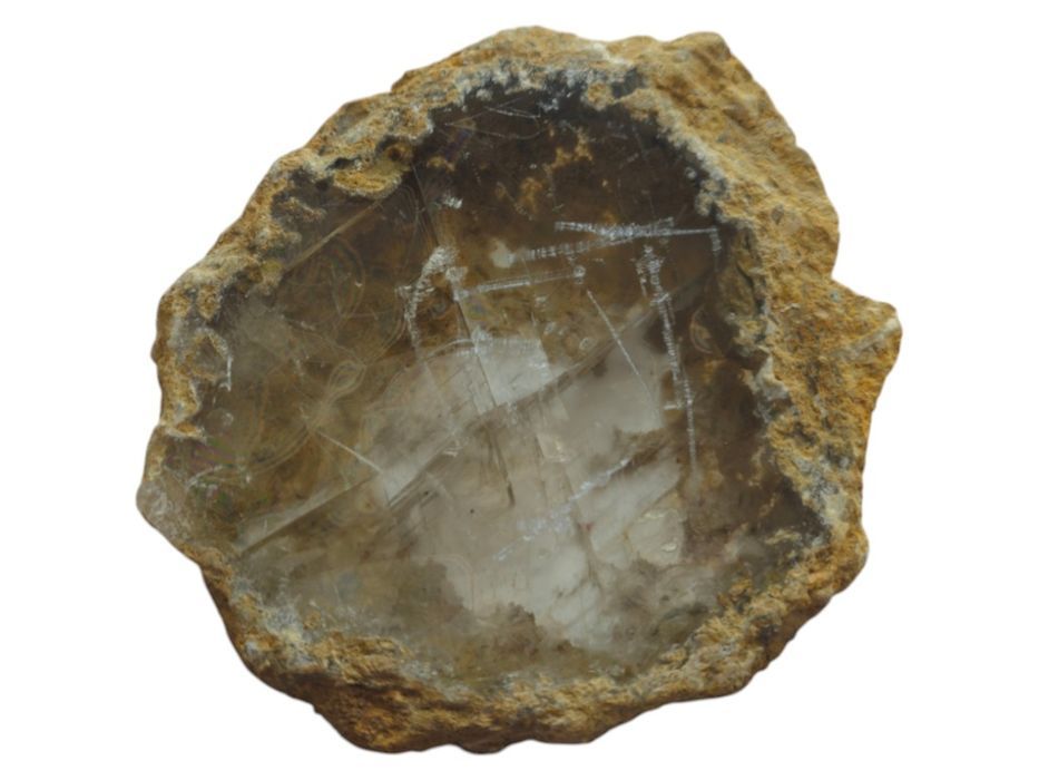 Selenit Naturalny Duży Kryształ W Skale Macierzystej