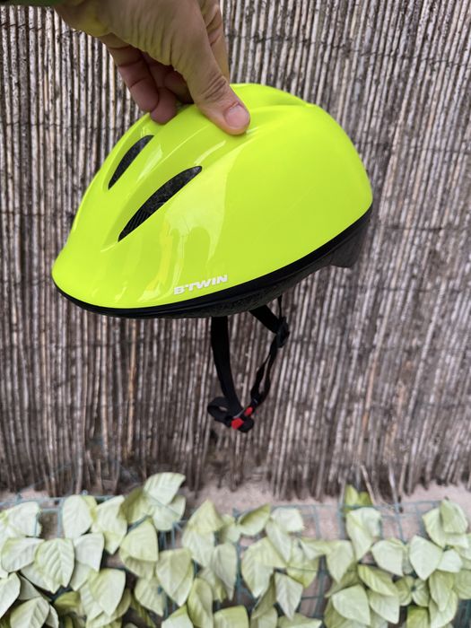 Capacete de Criança BTiwn / Decathlon (47-53 cm) - Amarelo Néon - Excelente