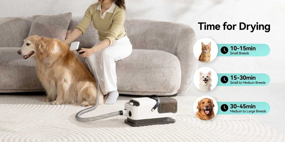 Odkurzacz, maszynka do strzyżenia i suszarka dla zwierząt Amicura P1