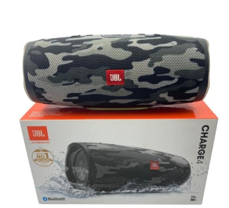 Колонка JBL Charge 4 серый камуфляж.