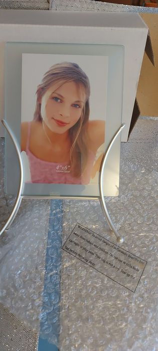 Stojąca NOWA nowoczesna ramka 14x18 na zdjęcie 10x15 szkło hartowane