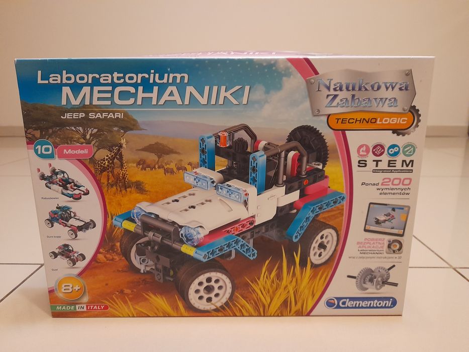 Klocki lego CLementoni Jeep Safari 50123 labolatorium mechaniki