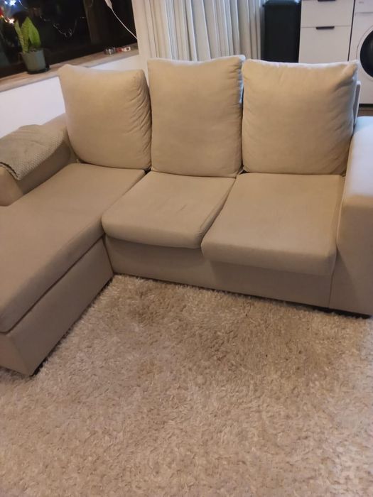 Sofá de 3 lugares com chaise long