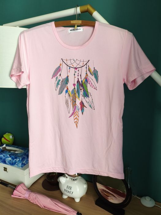 Bluzka t shirt różowy M/L