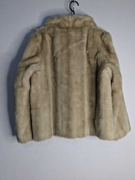 St Michael klasyczne sztuczne futro vintage beżowe rozm. 42