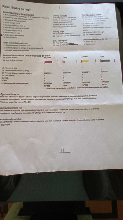 Impressora multifunções HP Officejet 7610 A3 para peças