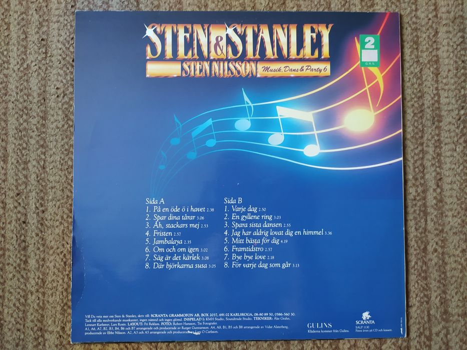 Kolekcja płyt winylowych Sten Stanley Sten Nilsson