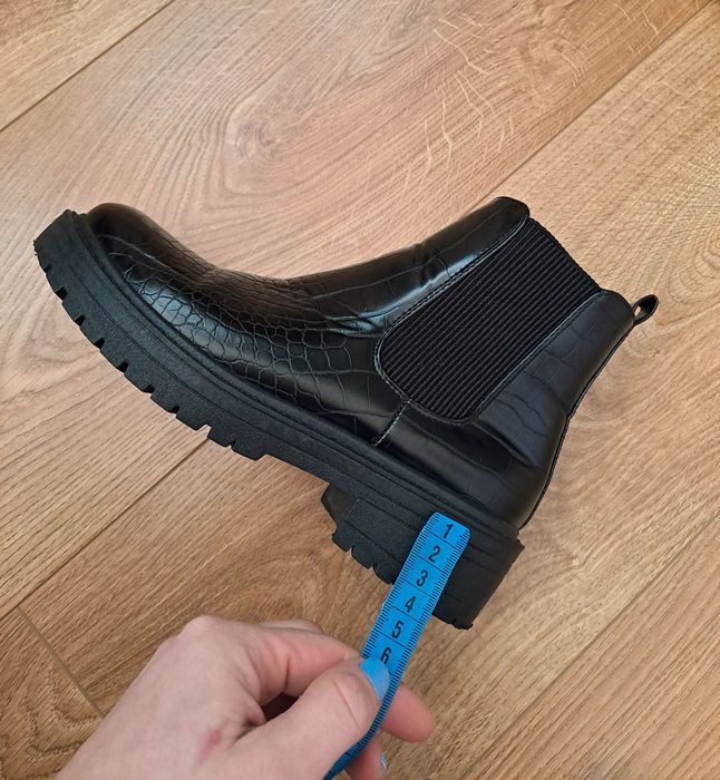 Черные женские демисезонные ботинки челси полуботинки ботильоны