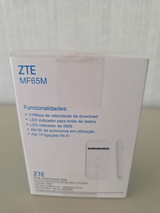 Vendo hotspot/router portátil ZTE MF65M, usado e em bom estado de funcionamento.