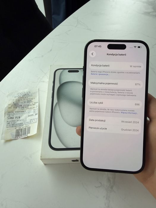 IPhone 15 Czarny 87% Paragon