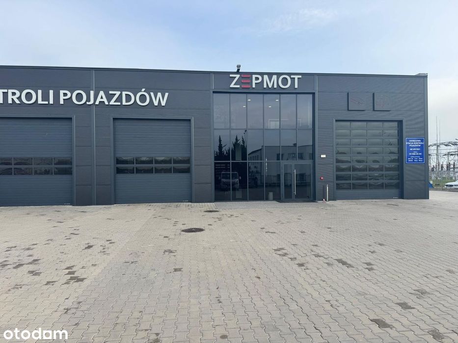 Plac utwardzony + biuro, komis na 30 samochodów, stacja diagnostyczna