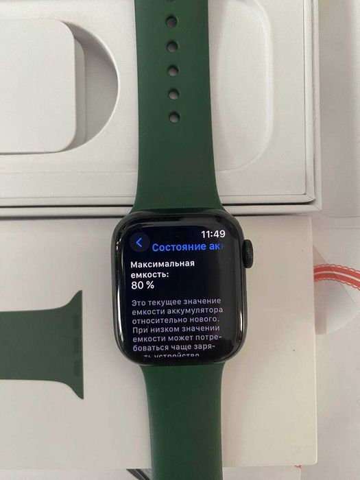 Apple Watch Series 7 Green 41mm - добрий стан, батарея 80%