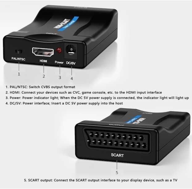 Conversor Adaptador HDMI para Scart