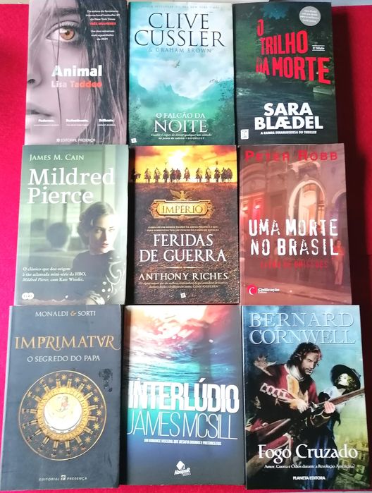 30 Thrillers/policiais NOVOS- 4,90€-PORTES GRÁTIS (ler descrição)