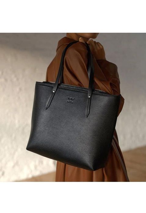 Женская сумка кожаная, кожаный шоппер Walker Mini черный