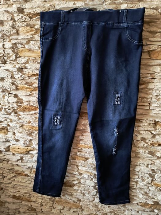 Legginsy granatowe przecierane