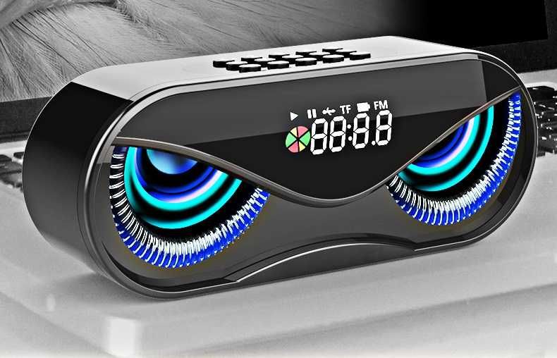 Coluna Relógio Despertador LED Soundbar Bluetooth USB Cartao SD Radio NOVO