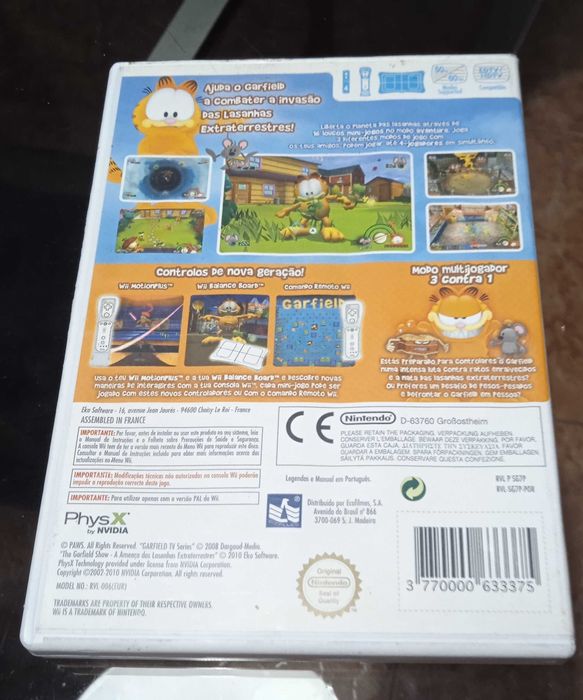 Jogo nintendo Wii Garfield, não respondo a SMS.