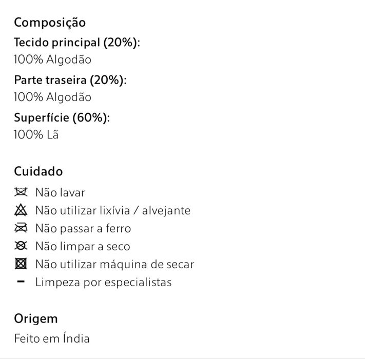 Tapete Lǎ Algodǎo Semicírculo Zara Home NOVO