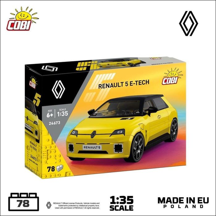 Renault 5 E-Tech Yellow pudełko,140x50 mm