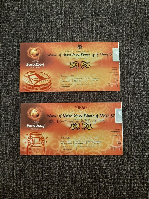 Bilhetes Euros e Mundiais