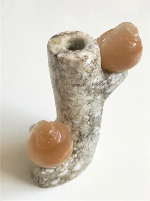 Скульптура,статуэтка-карандашница из натурального камня,сел