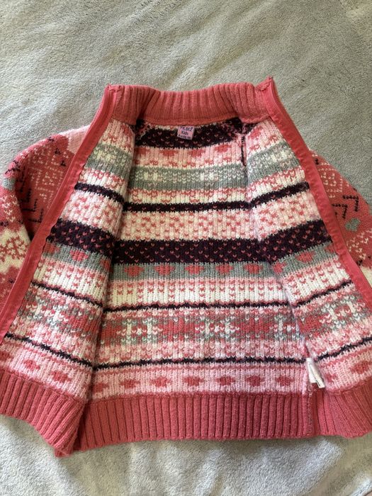 Теплий светер для дівчинки 110р. Теплий кардиган дитячий 4роки