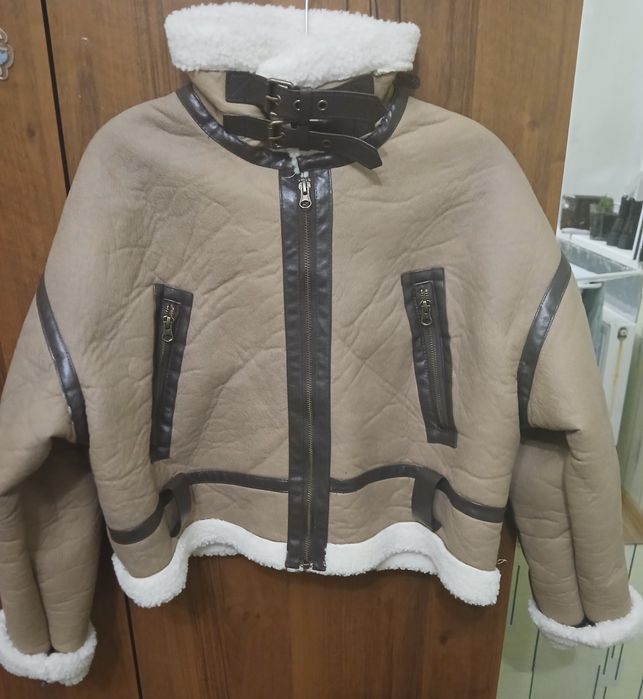 Модная Дубленка Zara Aviator ( без пояса)