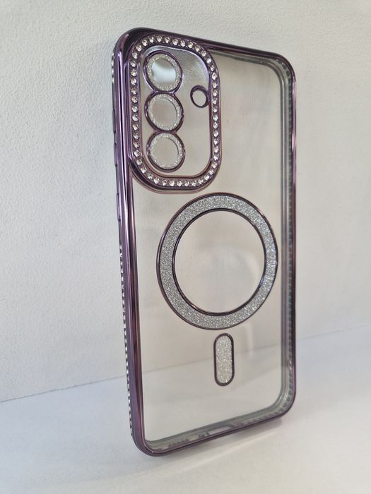 Bling Magsafe Case do Samsung Galaxy A36 5G fioletowy