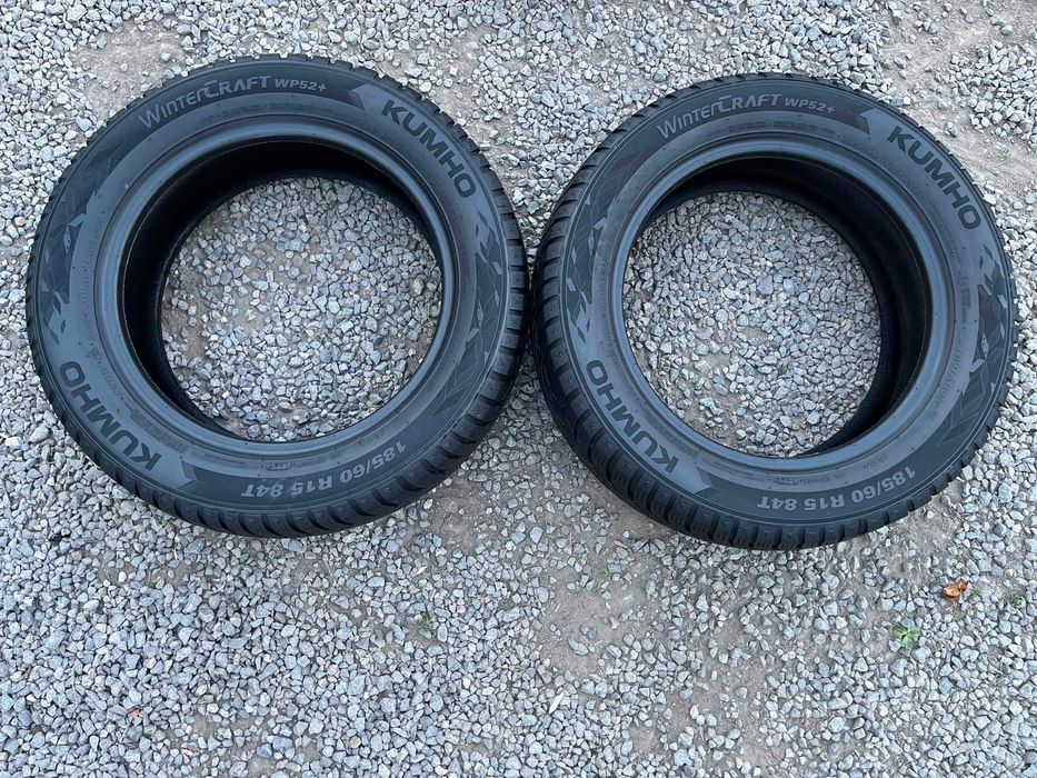 Opony 185/60R15 Kumho Wintercraft WP52+ Zima 2sztuki 8,06mm bieżnika