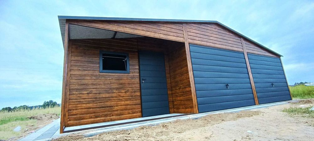 Garaż Blaszany Drewnopodobny 9x6 hala wiata 8x6 7x7 6x6 10x6 10x7 4x6